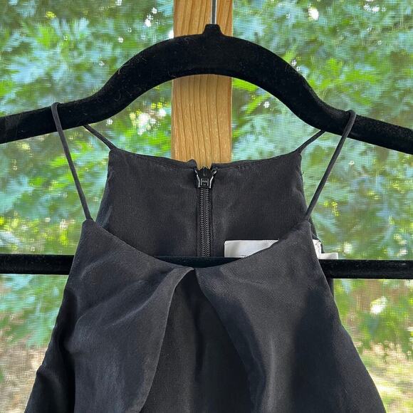 Zimmerman Black Sleeveless Ruffle-Frill Wide Leg Jumpsuit 100% Silk Size 1 (6) - Picture 7 of 11